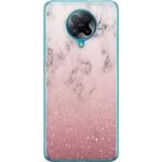 Xiaomi Poco F2 Pro Transparent Mobilskal Glitter och marmor