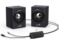 GENIUS-högtalare SP-HF385BT, 2.0, Bluetooth 5.0, 4W, trä, svart (31730046400)