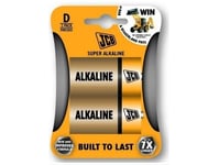 Jcb 2X D, Engångsbatteri, D, Alkalisk, 1,5 V, 2 Styck, Blåsa