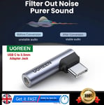 Ugreen Right Angle USB C to 3.5mm Jack Aux Headphones Audio DAC Adapter Dongle