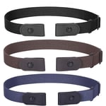 3-pack spännlöst osynligt stretchbälte Spännfritt elastiskt bälte