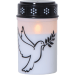 LED Gravljus Dove | 12cm | vit [Star Trading]
