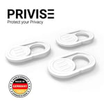 Privise Webcam Cover | The Original Sliding Webcam Cover | Computer Security Products | Phone, Tablet & Laptop Camera Cover | Black or White | 3 Pack