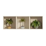 Stickers adhésifs 3D | Sticker Mural Autocollant Petits Palmiers - Stickers muraux chambre adulte - Stickers muraux 3D - Decoration Murale Salon - Autocollants muraux Trompe l'oeil Chambre | 30x90cm