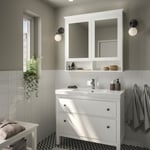 IKEA IKEA HEMNES / ORRSJÖN kommod m lådor/tvättställ/kran, vit, 102x49x89 cm, cm 102x49x89 cm