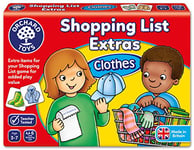 Orchard Toys Shopping List Extras Pack - Clothes Game, Add On Pack to Shopping List, Educational Memory Game, Perfect for Kids Age 3-7.