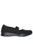 Skechers Seager Power Hitter Wide Fit Ballerina Shoes - Black, Black, Size 4, Women