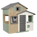 Smoby Life - Maison Friends House - Cabane de Jardin Enfant - Personnalisable avec Accessoires Smoby - Plastique Recyclé - 810205