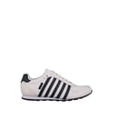 K-Swiss Mens Arnie Trainers in White Navy - Blue & White Leather - Size UK 7