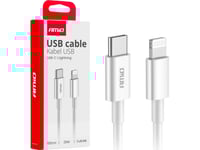 Amio Laddkabel För Bil Usb-C - Lightning Iphone Pd 20W 100Cm Fulllink Amio-03898