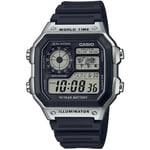 Casio Men's Digital Quartz Watch with Plastic Strap AE-1200WH-1CVEF
