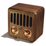 Opis Radio 2 – Small Wooden Retro Bluetooth Speaker and VHF Radio (Walnut)