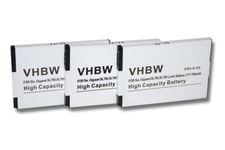 3 x Li-Ion batterie 700mAh adaptée pour Siemens Gigaset SL450, SL450H, SL450HX comme V30145-K1310K-X444.
