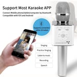 INF Karaoke Mikrofon Med Bluetooth Högtalare 3w – Silver