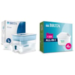 BRITA Distributeur d'eau filtrée Flow 8,2L + 1 Cartouche filtrante MAXTRA Pro All-in-1 & Pack de 4 cartouches filtrantes MAXTRA PRO All-in-1 - Nouveau MAXTRA +, Plus - réduit certains pesticides