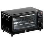 Black 9L Mini Convection Oven, 100-230°C, Compact Size