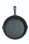 KitchenCraft Non-Stick Cast Iron 24 cm Round Plain Grill/Griddle Pan Black