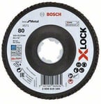 Bosch Professional X-LOCK Angled Flap disc, Ø115mm,G80,X571,Best Metal 1PCE