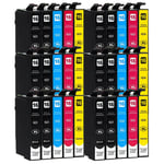 30 Ink Cartridges (set + Bk) For Epson Workforce Wf-2520nf Wf-2530wf Wf-2650dwf