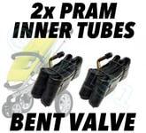 2 PRAM INNER TUBES BENT VALVE for HAUCK JEEP PUSHCHAIRS