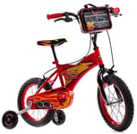 Huffy Disney Cars 14 inch Kids Bike + Stabilisers For Boys or Girls 4-6 Years - Lightning McQueen Styling