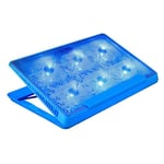 ZYDP Laptop Cooling Pad 6 Quite Fans Notebook Cooler Pad USB Powered Adjustable Mount Stands (Color : Blue)