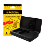 Patona dual Lader for Nikon EN-EL15 D500 D750 D780 D800 Z5 Z6 Z6 II Z7 with power bank fun 150601719 (Kan sendes i brev)