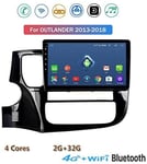 YIJIAREN Android 8.1 GPS Navigation Stereo Radio, 9"Full Touch Screen Multimedia Player, Steering Wheel Control Link Mirror Hands-Free Calls, for Mitsubishi Outlander 2013-2018