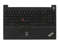 Lenovo - Erstatningstastatur for bærbar PC - med Trackpoint - bakbelysning - QWERTY - USA med eurosymbol - svart - FRU - for ThinkPad E15 20RD, 20RE