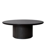 Gubi - Moon Coffee Table Round H45 x Ø120, Brown/Black Stained Veneer Oak Lacquered - Soffbord - Space Copenhagen - Brun,Svart - Trä