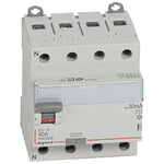 Legrand 411661E Interrupteur différentiel 4P 40A sensibilité 30mA classe AC DX3, Blanc, 30 mA AC