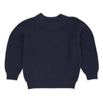 Copenhagen Colors Classic Ribbstickad Blus Navy | Blå | 80 cm