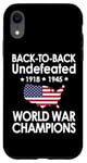 Coque pour iPhone XR Retour à dos Undefeated World War Champs 4 juillet