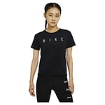 Nike NK Run DVN Miler Top SS Femme, Noir (Black/Reflective Silv)_S