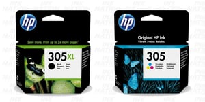 HP 305XL Black & 305 Colour Ink Cartridge For ENVY 6430e Inkjet Printer