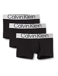 Calvin Klein Men's Trunk 3pk Trunk, Black (Black), L