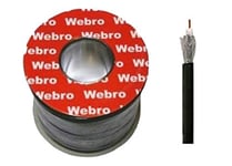 Webro Câble coaxial numérique pour antenne et télévision Satellite RG6 Noir 50 m