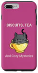 iPhone 7 Plus/8 Plus Biscuits, Tea, and Cozy Mysteries | Cute Cat Cosy Mystery Case