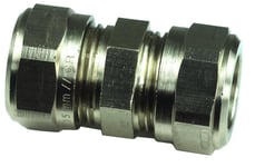 Gelia 3006111242 Klämringskoppling rak, koppar-koppar, mässing 15 mm