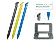 3 x Black Green Blue Plastic Pen Stylus for Nintendo - ̗̀new ̖́ 3DS XL/LL 2015+