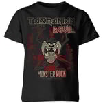 Looney Tunes Tasmanian Devil Monster Rock Kids' T-Shirt - Black - 11-12 Years