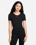 Nike Sportswear Chill Knit Women's Tight Scoop-Back Short-Sleeve Mini-Rib Top