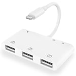 Couleur E (6 en 1) Adaptateur Lightning Vers HDMI 6 FR 1, Lecteur de Carte USB SD TF, AV Numérique, OTG, 1080P, Hub de Câble, Pour iPhone 12 / 11Pro / X / XR / XS Max / iPad
