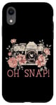 iPhone XR Photographer Oh Snap Funny Camera Flowers Photography Case