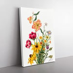 Big Box Art Group of Flowers Vol.1 by Mary Vaux Walcott Canvas Wall Art Print Ready to Hang Picture, 76 x 50 cm (30 x 20 Inch), White, Gold, Gold