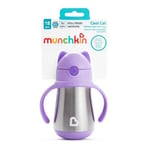 Munchkin Cool Cat Stainless Steel Straw Cup (18m+) 237ml ? Purple