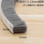 10m Borstlist Självhäftande Dörr Fönster Tätningslist Dörr Fönster Vindtät Dammljudisolering List Packning Hem 9*15mm gray