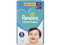 PAMPERS Active Baby-Dry Blöjor Maxiförpackning, storlek 3, 6-10 kg, 66 st.
