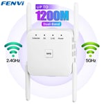 Prise de lUE 1200Mbps 5Ghz Sans Fil WiFi Répéteur 2.4G 5GHz Wifi Signal Amplificateur Extender Routeur Réseau Wlan WiFi Répétidor ""Nipseyteko