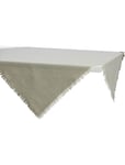 Cloth Chambray Fringe Home Textiles Kitchen Textiles Tablecloths & Table Runners Green Noble House